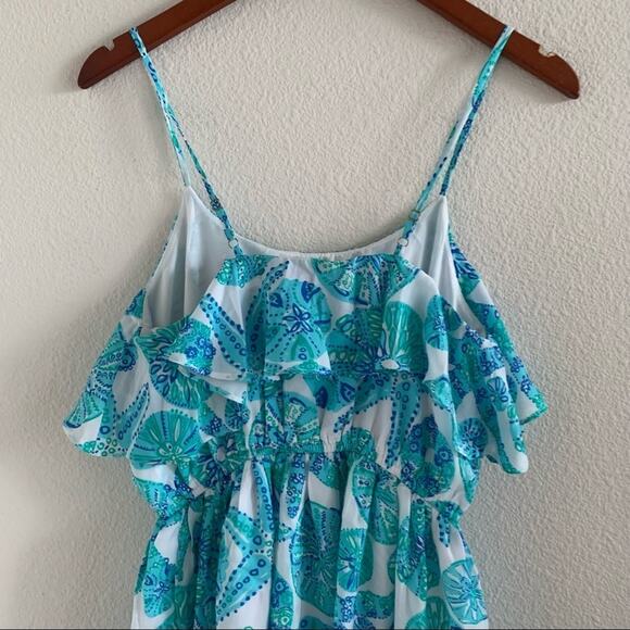 Lilly Pulitzer Sand Dollar Starfish Ocean Theme Dress Green Blue Small - Picture 10 of 13